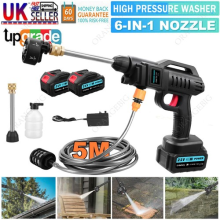 2 Battery Cordless Car High Pressure Washer Jet Water Wash Cleaner Gun Portable