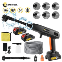 Portable Cordless Car High Pressure Washer Jet Water Wash Cleaner Gun +2 Battery