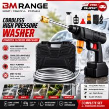 2 Battery Portable Cordless Car High Pressure Washer Jet Water Wash Cleaner Gun