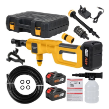 2 Battery+Portable Cordless Car High Pressure Washer Jet Water Wash Cleaner Gun