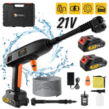 2 Battery Portable Cordless Car High Pressure Washer Jet Water Wash Cleaner Gun.