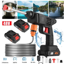 Portable Cordless Car High Pressure Washer Jet Water Wash Cleaner Gun +2 Battery