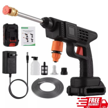 2 Battery Portable Cordless Car High Pressure Washer Jet Water Wash Cleaner Gun