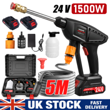 Portable Cordless Car High Pressure Washer Jet Water Wash Cleaner Gun+2 Battery