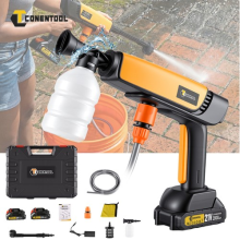 1/2Battery Portable Cordless Car High Pressure Washer Jet Water Wash Cleaner Gun