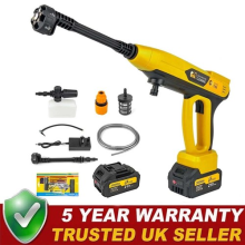 Portable Cordless Car High Pressure Washer Jet Water Wash Cleaner Gun 2 Battery