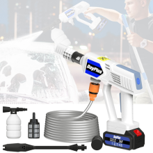 2 Battery Portable Cordless Car High Pressure Washer Jet Water Wash Cleaner Gun