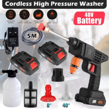 Cordless Car High Pressure Washer Jet Water Wash Cleaner Gun Portable +2 Battery