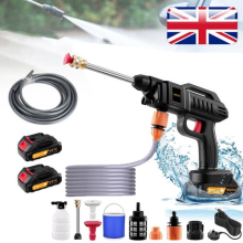 Portable Cordless Car High Pressure Washer Jet Water Wash Cleaner Gun +2 Battery