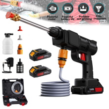 Portable Cordless Car High Pressure Washer Jet Water Wash Cleaner Gun & Battery