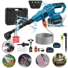 2 Battery Cordless Car High Pressure Washer Jet Water Wash Cleaner Gun Portable