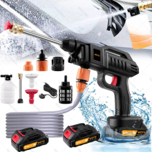 Car Pressure Washer Water Cordless High Power Jet Wash Cleaner Portable 2Battery