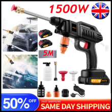 2 Battery Portable Cordless Car High Pressure Washer Jet Water Wash Cleaner Gun