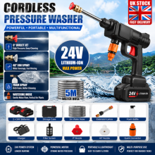 Portable Cordless Car High Pressure Washer Jet Water Wash Cleaner Gun +2 Battery