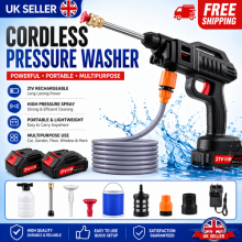 2x Battery Portable Cordless Car High Pressure Washer Water Wash Cleaner Gun