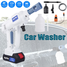 2 Battery Portable Cordless Car High Pressure Washer Jet Water Wash Cleaner Gun