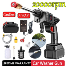 2 Battery Portable Cordless Car High Pressure Washer Jet Water Wash Cleaner Gun