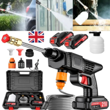 Portable Cordless Car High Pressure Washer Jet Water Wash Cleaner Gun +2 Battery