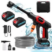 2 Battery Portable Cordless Car High Pressure Washer Jet Water Wash Cleaner Gun