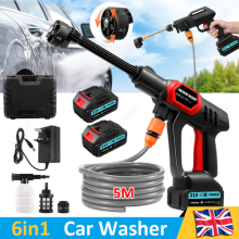 Cordless Car Pressure Washer Water High Power Jet Wash Cleaner Portable 2Battery