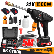Portable Cordless Car High Pressure Washer Jet Water Wash Cleaner Gun +2Battery