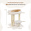 Cat Tree with Sisal Posts and Plush Top Perch, White 1