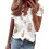 (Pineapple,2XL)Damen-T-Shirt V-Ausschnitt Rüschen Kurzarm Damen Freizeit Basic Bluse Shirts Tops 1