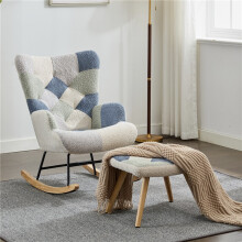 (Colorful) High-Back Boucle Rocking Chair – Living Room Use