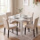 Homcom HOMCOM Dining Table for 4, 80L x 80W x 75Hcm, White 1