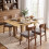 Homcom HOMCOM Modern Folding Dining Table for 4 Under-Table Storage 140cm Oak 1