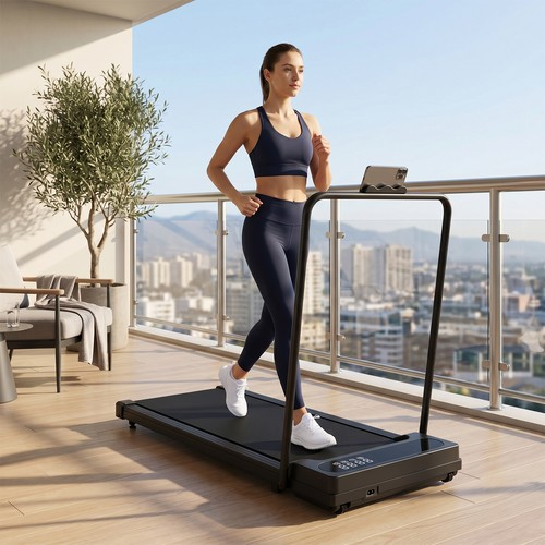 Under Desk Treadmill Walking Pad 8KM/H Folding Running Machine W/ Incline Remote 1