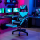 Ergonomic Gaming Chair with Footrest Adjustable Office Computer Desk+Headrest 2