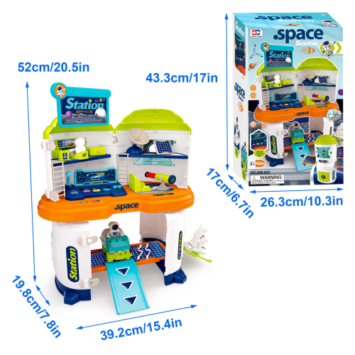 deAO Toys Space Mission Transforming Rocket & Control Station Playset 1