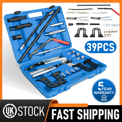 39pcs Cylinder Head Service Tool Set Valve Spring Compressor Removal Installer 1