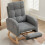 Grey Waffle Rocking Chair with Footrest 1