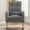 Grey Waffle Rocking Chair with Footrest 13