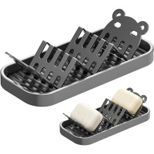 2Pcs 3-in-1 Siliconen Afwasspons met Schrobber, BPA-Vrij Herbruikbaar voor Borden, Potten, Pannen en Groenten Rood