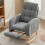 Grey Waffle Rocking Chair with Footrest 8