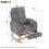 Grey Waffle Rocking Chair with Footrest 6