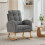 Grey Waffle Rocking Chair with Footrest 9