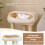 Cat Tree with Sisal Posts and Plush Top Perch, White 4