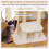 Cat Tree with Sisal Posts and Plush Top Perch, White 5