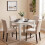 Homcom HOMCOM Dining Table for 4, 80L x 80W x 75Hcm, White 2