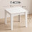 Homcom HOMCOM Dining Table for 4, 80L x 80W x 75Hcm, White 3