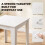Homcom HOMCOM Dining Table for 4, 80L x 80W x 75Hcm, White 5