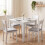 Homcom HOMCOM Dining Table for 4, 80L x 80W x 75Hcm, White 8
