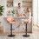 Homcom HOMCOM Bar Stools Adjustable Height Backrest Set of 2, Brown 2