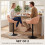 Homcom HOMCOM Bar Stools Adjustable Height Backrest Set of 2, Brown 4
