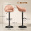 Homcom HOMCOM Bar Stools Adjustable Height Backrest Set of 2, Brown 3