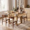 Homcom HOMCOM Modern Folding Dining Table for 4 Under-Table Storage 140cm Oak 2